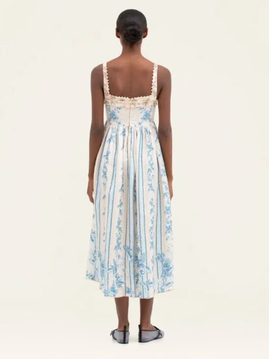 Agua by Agua Bendita Barbara Bougainvillea Midi Dress - Picture 4 of 14